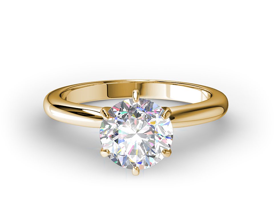 Diamond 6-Prong Twisted Engagement Ring Setting 14k White Gold .11ct -  NG1740